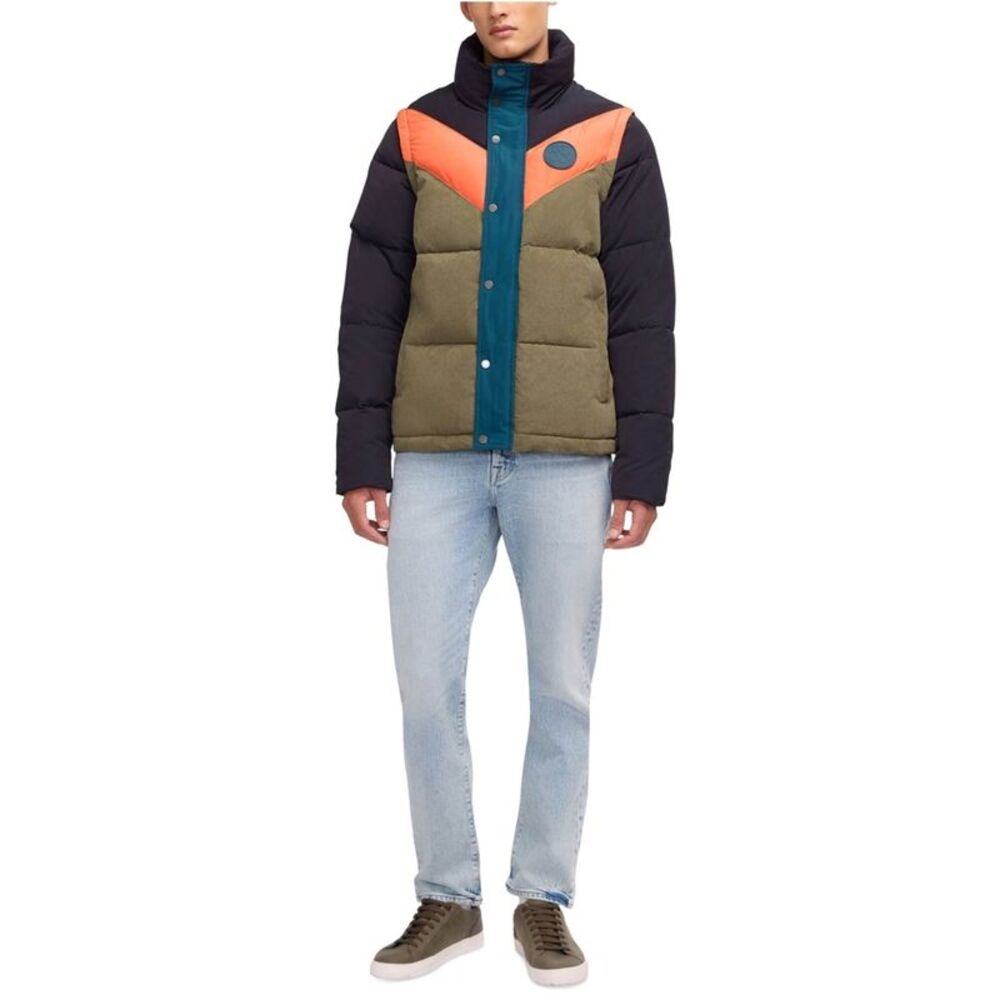Scotch & Soda Mens Nelleke Colorblock Puffer Jacket, NWT - Picture 1 of 5